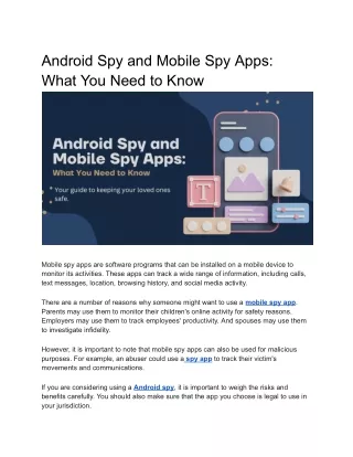 Android Spy and Mobile Spy Apps_ What You Need to Know