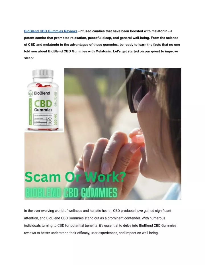 bioblend cbd gummies reviews infused candies that