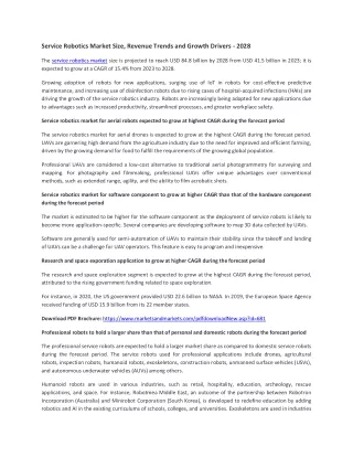 service robotics market size revenue trends