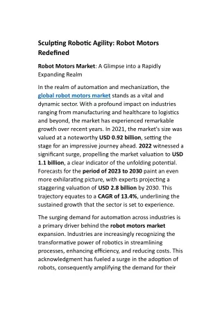 Sculpting Robotic Agility