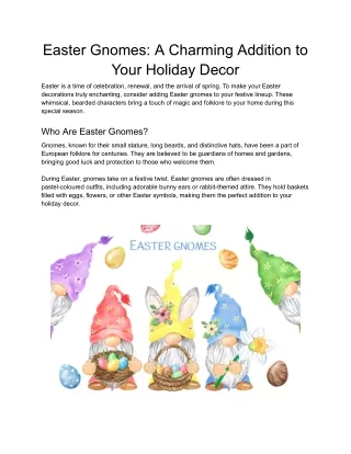 Easter Gnomes_ A Charming Addition to Your Holiday Decor