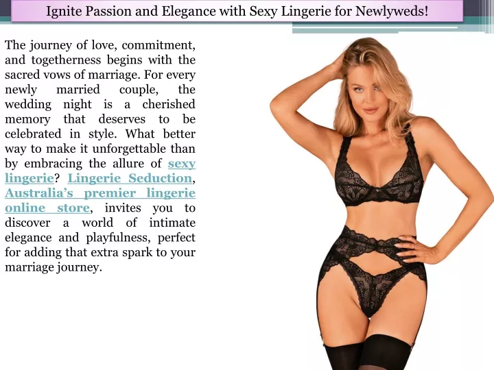 ignite passion and elegance with sexy lingerie