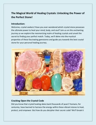 The Magical World of Healing Crystals