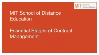 mit school of distance education