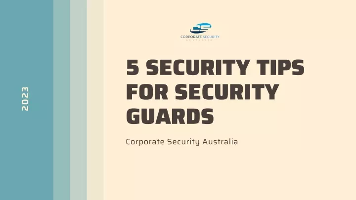 5 security tips for security guards corporate