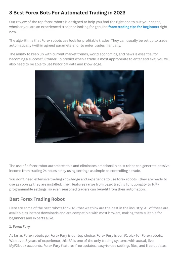 3 best forex bots for automated trading in 2023