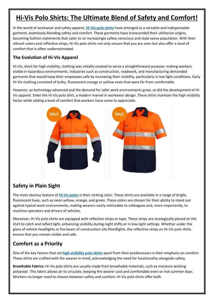 hi vis polo shirts the ultimate blend of safety