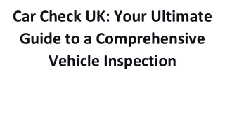 Car Check UK - The Auto Experts