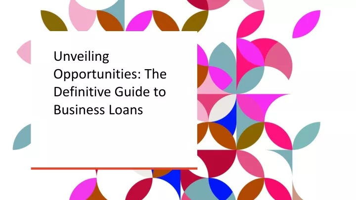unveiling opportunities the definitive guide to business loans
