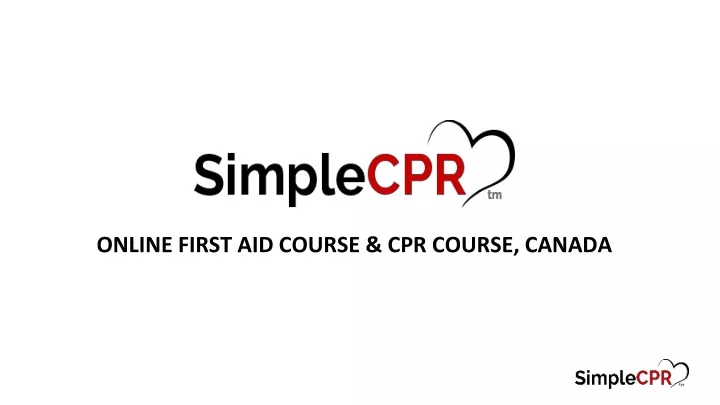 online first aid course cpr course canada