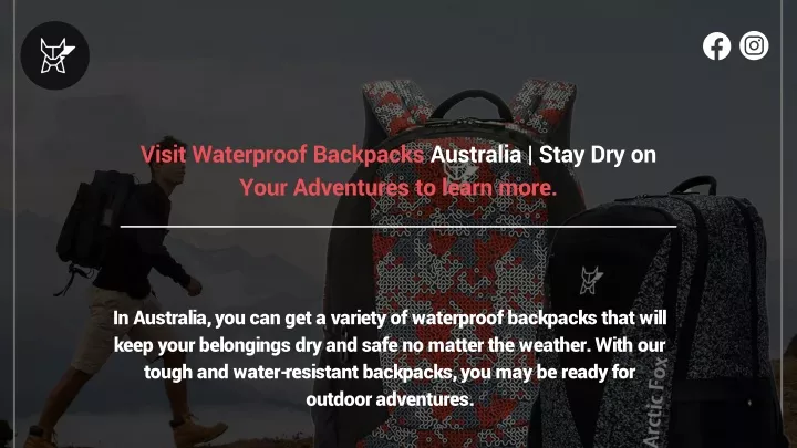 visit waterproof backpacks australia stay