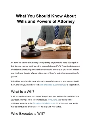 What You Should Know About Wills and Powers of Attorney