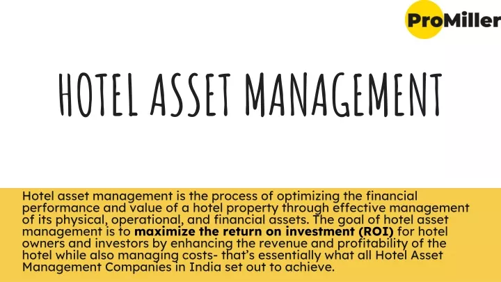 hotel asset management