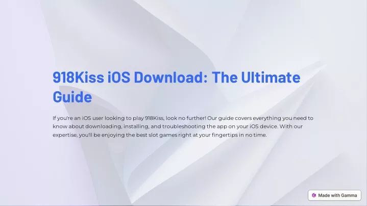 918kiss ios download the ultimate guide