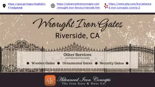 Wrought Iron Gates Riverside, CA
