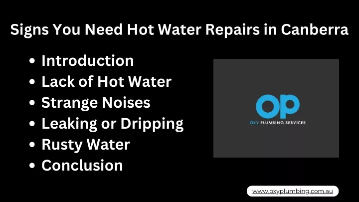 signs you need hot water repairs in canberra