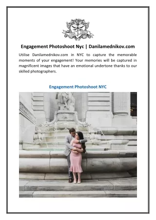 Engagement Photoshoot Nyc | Danilamednikov.com