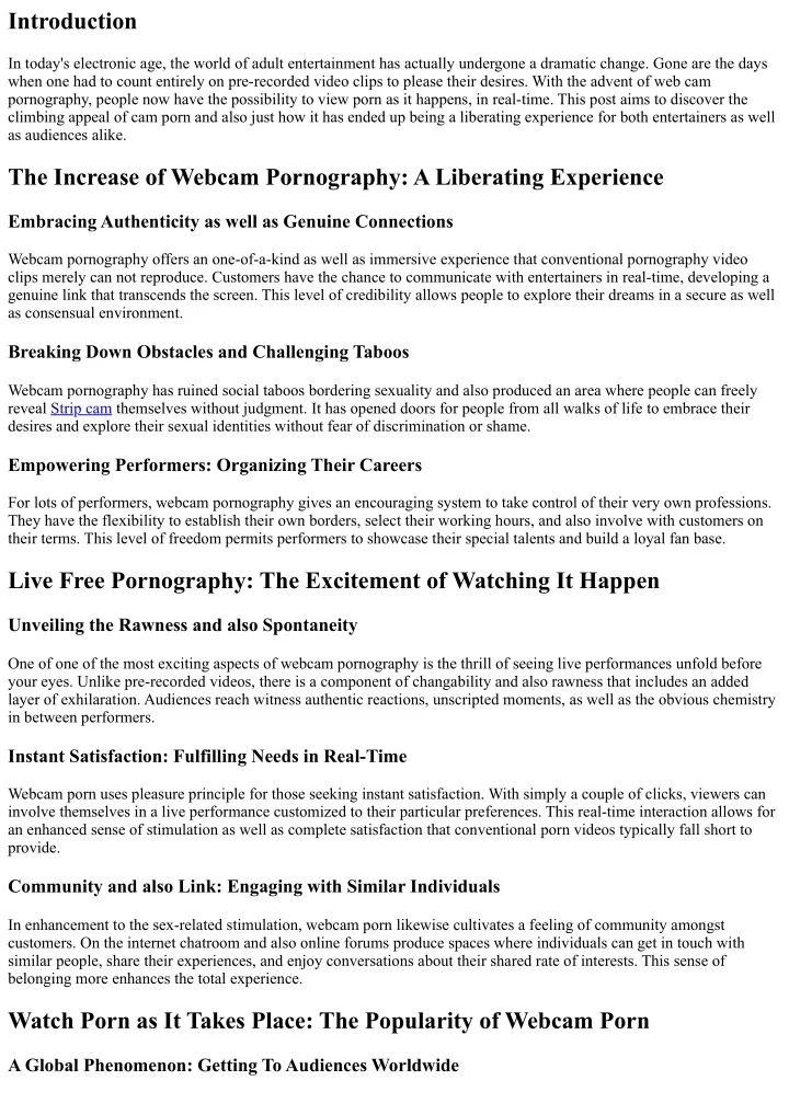 Xxx Video Download Cam - PPT - Breaking Taboos: Embracing the Flexibility and also Enjoyment of Cam  Pornography PowerPoint Presentation - ID:12457164