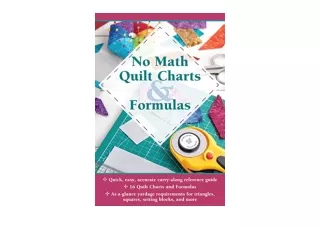 PDF read online No Math Quilt Charts and Formulas Landauer Easy and Accurate PocketSize CarryAlong Reference Guide with