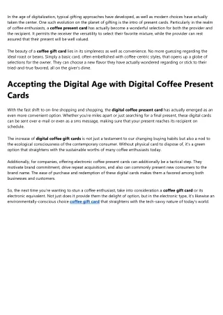in the age of digitalization typical gifting