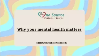 Why your mental health matters