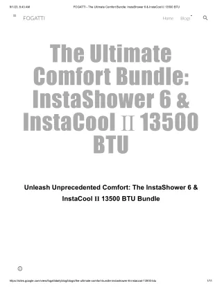 FOGATTI - The Ultimate Comfort Bundle_ InstaShower 6 & InstaCool Ⅱ 13500 BTU