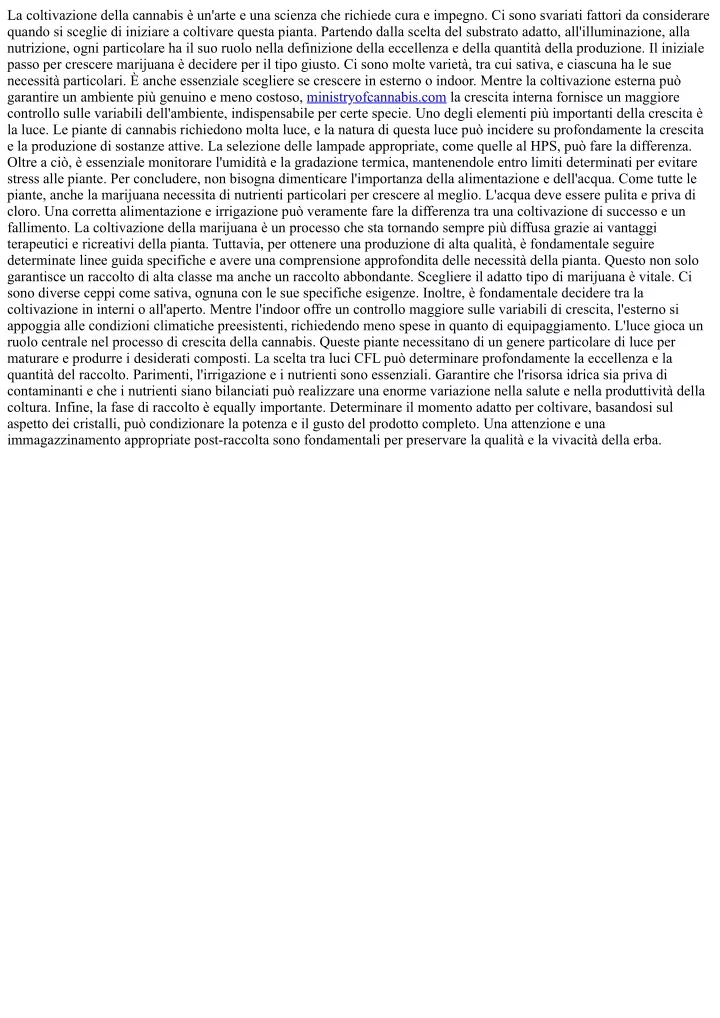 la coltivazione della cannabis un arte
