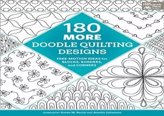 (PDF) 180 More Doodle Quilting Designs: Free-Motion Ideas for Blocks, Borders, a