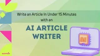 Using an AI Article Writer to Write an Article In Under 15 Minutes