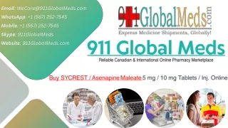 Buy SYCREST  Asenapine Maleate Online With Discount