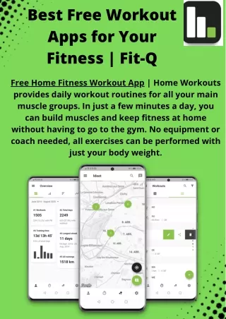 Best Free Workout Apps for Your Fitness  Fit-Q