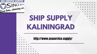 Ship Supply Kaliningrad