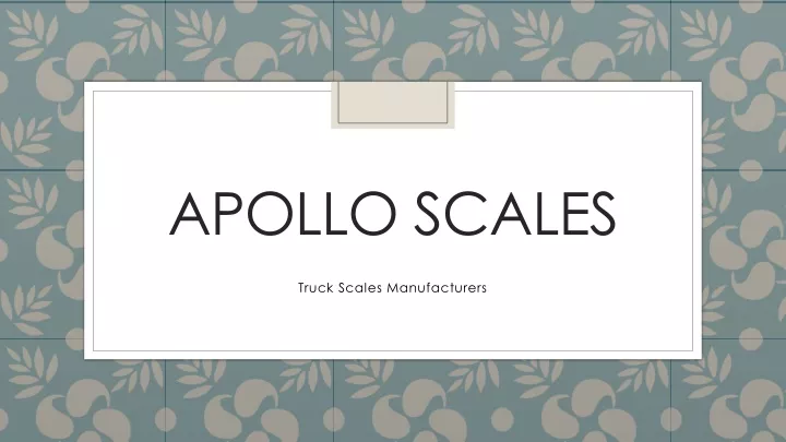 apollo scales