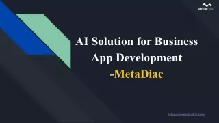 AI Solution for Business App Development-MetaDiac