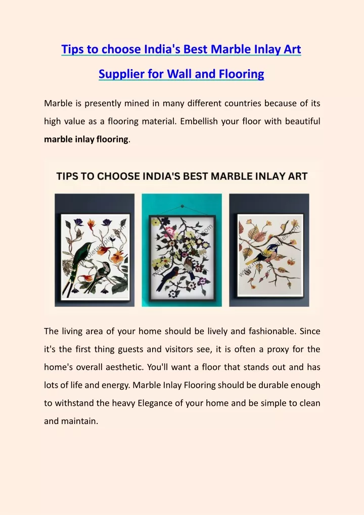 tips to choose india s best marble inlay