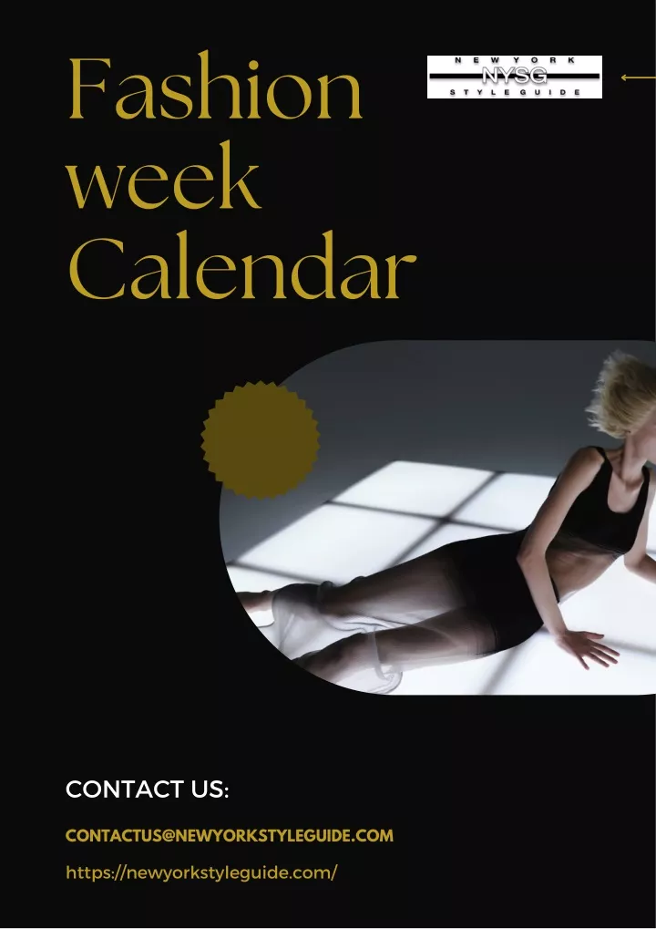 fashion week calendar