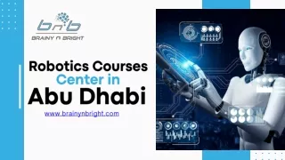 Robotics Courses Center in Abu Dhabi | Brainy N Bright