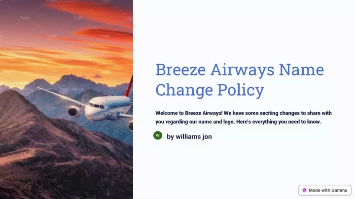 breeze airways name change policy