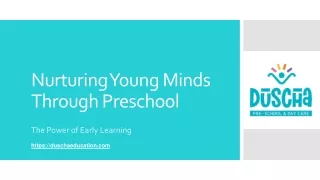 Nurturing Young Minds Through Preschool