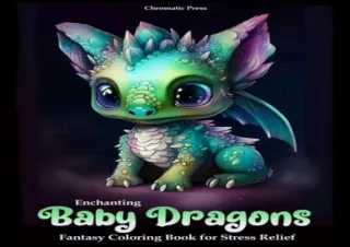 [PDF] Enchanting Baby Dragons Fantasy Coloring Book for Stress Relief: Relax wit