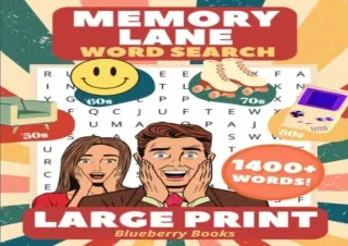 PDF Large Print Memory Lane Word Search Puzzles For Seniors: 1400  Nostalgic and