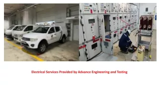 Electrical Services Provided by Advance Engineering and Testing