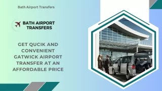 Get Qucik and Convenient Gatwick Airport Transfer at an Affordable Price