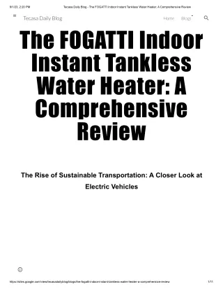 Tecasa Daily Blog - The FOGATTI Indoor Instant Tankless Water Heater_ A Comprehensive Review