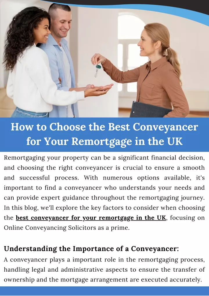 how to choose the best conveyancer for your