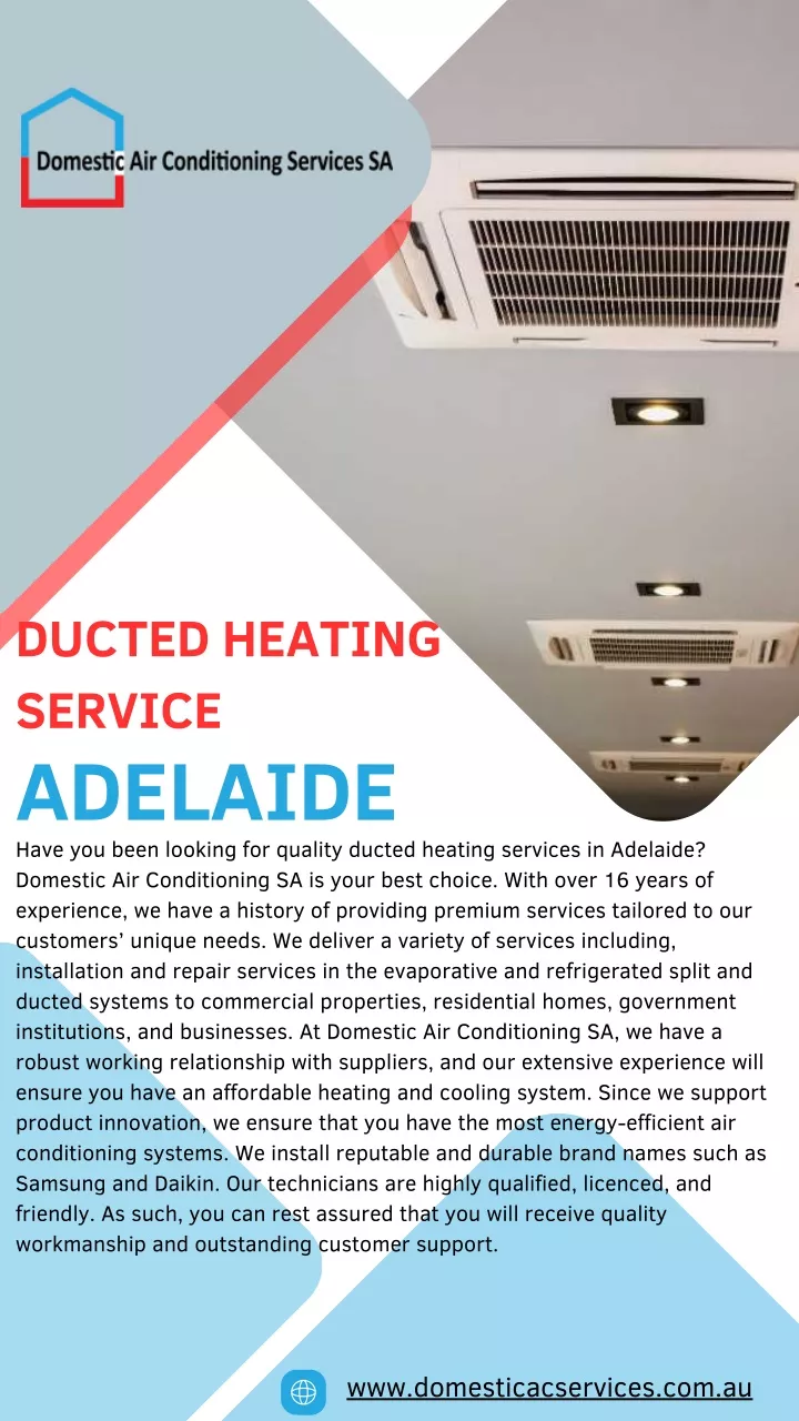 ducted heating service adelaide have you been