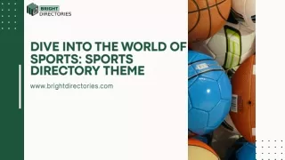 Dive into the World of Sports Sports Directory Theme