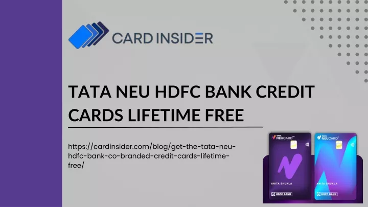 tata neu hdfc bank credit cards lifetime free