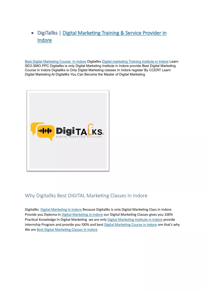 digitallks digitallks digital marketing training