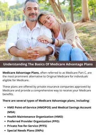 Understanding The Basics Of Medicare Advantage Plans